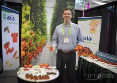 John Davis with Axia Vegetable Seeds shows the many varieties suited for the Canadian growers