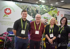 Flowers Canada Growers launched a new growers' directory. In the photo Jason Morse, Tom Baker (workplace safety & prevention services), Lynda Twomey & Jess Gough.