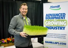 The team with Hamill is currently working hard to get the new website up and running, showing videos of their automated harvest solutions and at the same time providing growers in both America as Europe with their products. In the photo Kevin Hobbs.