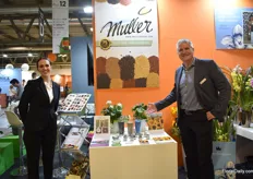 Wim Zandwijk of Muller Seeds, with his interpreter, presented their seeds for professional growers in the GREEN collective.