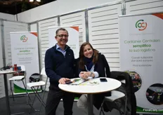 Marco Sforzini and Florencia Sassone of Container Centralen. They welcomed a lot of visitors from abroad talking about if they are ready for the upcoming season, because then you need a lot of plant trolleys.