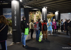 A lot of attention for the different flower arrangement displays