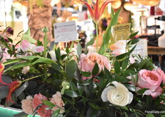 Arrangement with Oasis products. 