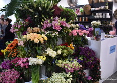 Flowers at the booth of Van der Plas. 