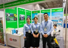 Xiaokang Yu, Dandan Liu, and Xinquan Zhao with Shandong Sunburst Plastich Texh, offering 5 and 7 layer film