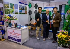 Thai Minh, mr Tony Vuong, and Minh Toi with Thien Phuoc, suppiers of netting solutions to the 