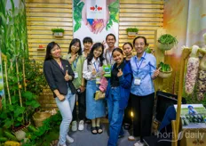 Nguyen Hoang Minh Ha Nhan Vien of Eat West Seeds reveives students from the agricultural university in Saigon