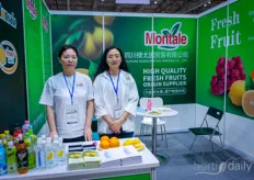 Lily and Nicole with Montale, exporting high quality fresh fruits. 