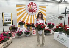 For 2025, Ball FloraPlant is launching its first interspecific geranium series called Solera. Product Manager Sarah Swofford-Hernandez is holding Solera Red, one of five fierce colors with sizzling summer performance. Solera is supplied out of Yecaflora, the company’s new state-of-the-art farm in Mexico.