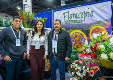 For the first time, Mexican growers united under the name Floracopio were present at the IFPA. In the photo Mario Molina, Mariana Garcia, and David Molina.