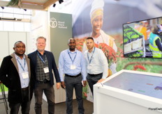 Onesmus Chege, John Damen, Michael Milikwa and Joery van Leest from Royal FloraHolland and Floriday