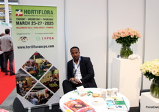 Abinet Belayneh Ayele from Tana Flora. The Ethiopian company grows 14 rose varieties.