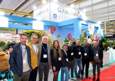 The whole Italy team together. At the shared booth, companies from Southern Italy were promoting their products