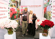 The stand of Yunique Flowers. The Kenyan company sources global flowers and delivers them globally