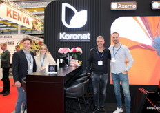 Dave Sack, Elena Mejia, Davie van Eekelen and Barry ten Veen of Koronet, promoting their software solutions for the floral industry