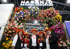 The team of Naranjo from Ecuador with their famous orange hats