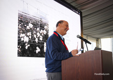 José R. Azout welcomes his guests to the Alexandra Farms breakfast