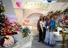 The ladies of Gambur flowers in their colorful booth