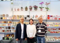 Gerald Cheng, Chen Hui and Ricky Kwan of Smartland Industrial, brought along lots of colorful pots