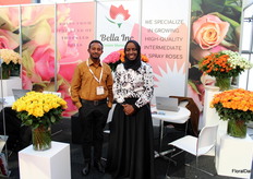 Gedion Demissie Zewege and Shime Baligira of Bella Inc, spray rose growers from Rwanda.