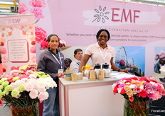Yemisrach Zewde and Violet Bokea of East African Magical Farms, a carnation farm in Ethiopia