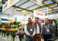 Rodrigo Rolon, Bart Tesselaar en Henk van der Voorden van Könst Alstroemeria