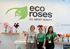 Paulina Malo, Diana Ezaro and Katty Bonilla from Ecoroses S.A.
