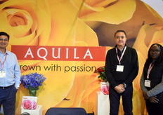 Prashant Takate, Ranjit Singh Amrit and Naomi Ronoh from Aquila Flowers