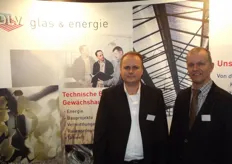 Onno Zwaan and Guide Zwarts of DLV Glas & Energie.