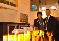Cor Duyvestijn and Edith Grahnstedt from Gavita Horticultural Lighting Systems.