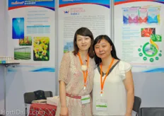 Echo Tang and her colleague from Shanghai Wintong Chemicals