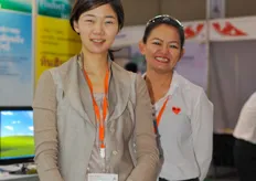 Seung Yeon Lee and her colleague from Chobi grower supplies.