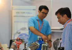 Asian farmers showed a lot of interest in fogging machines, it was always busy at the booth of Vector Fog.