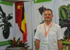 Erik Somnel from EP-Exotic Plant grows young plants like Bromelias in Shanghai.