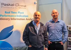 Eliezer Adania and Ron Polak from the Paskal Group. They did not only showed their trellising supplies but also the Growth Analysis system that they introduced last year. Learn more at: http://www.hortidaily.com/article/1056/This-could-bring- in-a-new-era-of-plant-growth-optimization,-like-the- climate-computer-did-back-in-the-days