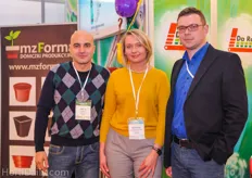 Fabio from Da Ros together with Marzena and Przemyslaw from MZForma, a Polish manufacturer of pots, and now also distributor for Da Ros.