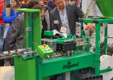 Ellegaard's export manager Brian Schmidt was exhibiting for the first time at IFTF to promote the use of Ellepots for efficient use in rose cuttings.