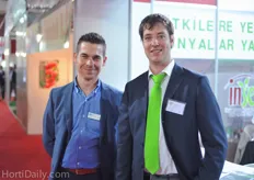 Ruud van Aperen of MJ Tech and Jelle Boeters of Patron Agri Systems at the booth of InSer.