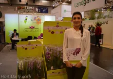 "Sarah L. Corselis from Okidland France Biotechnology in front of the "gift tube"."