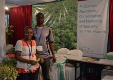 Halima Haij of New Day Flowers and Tali Ibrahim Mohammed of Abu Zarara.