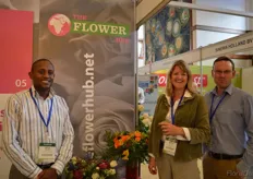 Elias Thuku, Millie Seagon and Ateve Swainston of The Flower Hub.