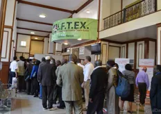 Busy at the entrance of IFTEX.