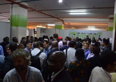 Busy at the entrance of the IFTEX.