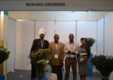 The team of Tegmak Blooms in the booth of Mukungi Growers (part of the Tegmak Blooms).