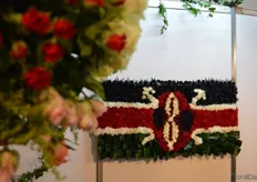 The Kenyan flag made by Westlife Decorations & Floral Design.