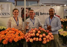 Sally Nicholas, Philippe Veys and Brook Tekle of Olij Breeding.