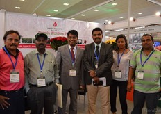 The team of Oromia Wonders with Senthil Kumaran of Athor in the middle (third from left).