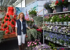 Fleur Longway of Florensis at her Garden center. At Florensis, the timelife of Fleur Longway was presented. Every important phase of her life was represented with flowers; ‘Moments in Life’. This is the garden center of Fleur.