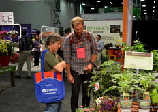 Visitors looking at the varieties of Burpee.