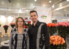 Vladimir and Anna. The are the Russian representatives of Agrocoex They grow roses in an approximately 35 ha sized greenhouse in Ecuador.